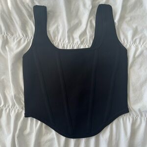 Express Black Corset Crop Top